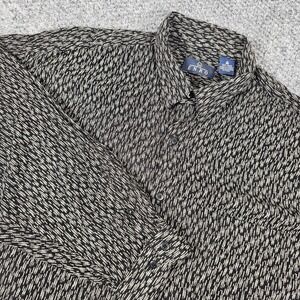 ENRO 1X Big‎ Rayon Button Down Shirt Abstract Print Long Sleeve Menswear